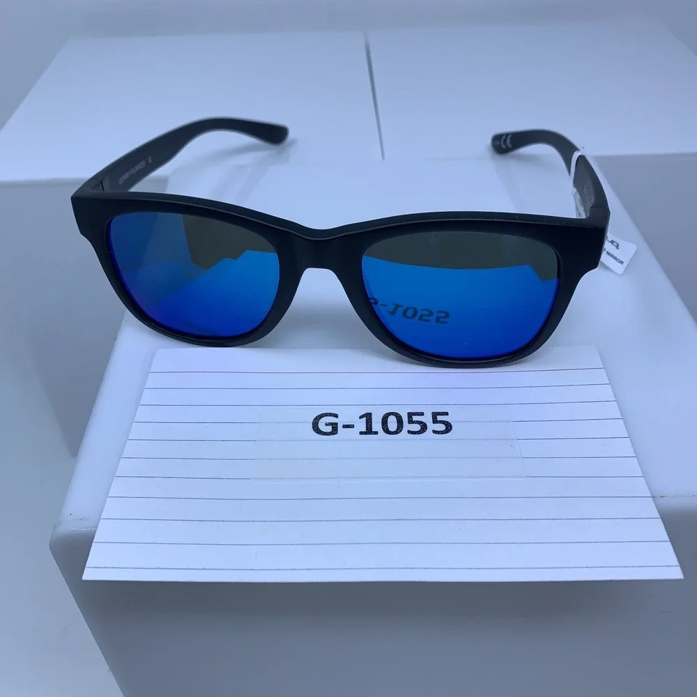 Suncloud Optics Leeway Matte Black + Polarized Blue Mirror Lens Sunglasses NWT